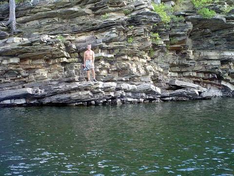  Frank at cliffs near the dam  